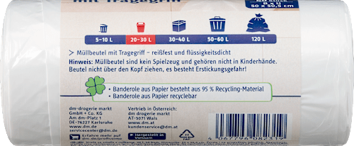 Müllbeutel 20 l mit Tragegriff Profissimo