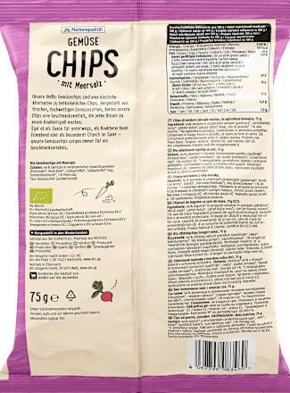 Gemüsechips mit Meersalz dmBio
