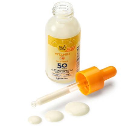 Sonnenfluid Gesicht drops mit Vitamin C, LSF 50 SUNDANCE