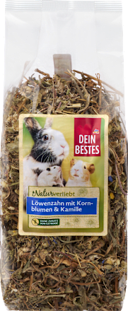 Nagersnack Löwenzahn mit Kornblumen & Kamille, Naturverliebt Dein Bestes
