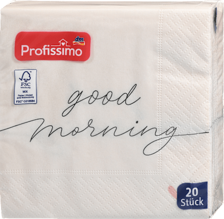 Troslojne salvete sa natpisom good morning, 25x25cm Profissimo