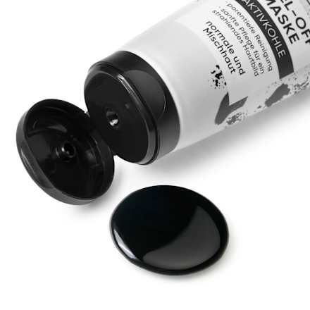 Maschera viso peel-off con carbone attivo Balea