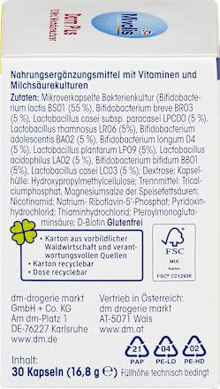 Kapsule Darm Plus –  potpora crijevima, s vitaminima B skupine i kulturama mikroorganizama Mivolis