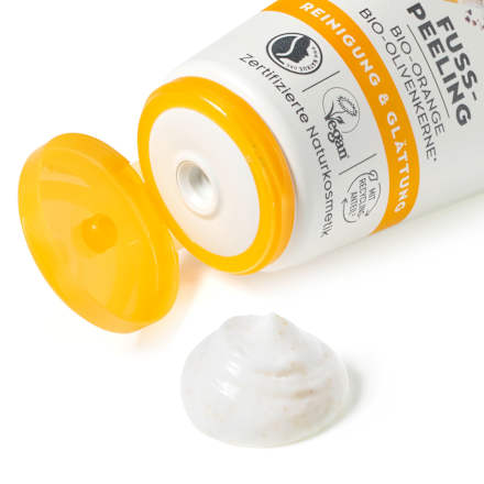 Exfoliant pentru picioare din portocale organice și sâmburi de măsline organice alverde NATURKOSMETIK