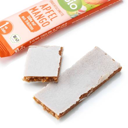 Barretta alla frutta con avena Bio, mela Bio e mango Bio dmBio