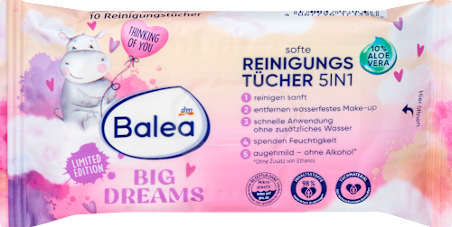 Salviette struccanti viso Big Dreams minitaglia Balea