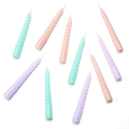 Geburtstagskerzen, gedreht, farbig-gemischt Profissimo