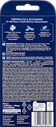 Borotva testre Precision BODY, 5-pengés, tartóval Balea MEN