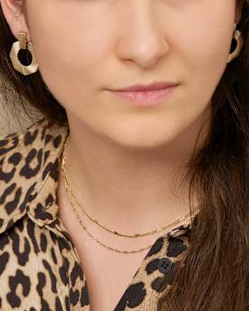 Ohrstecker recycelt, Gold-Optik ebelin