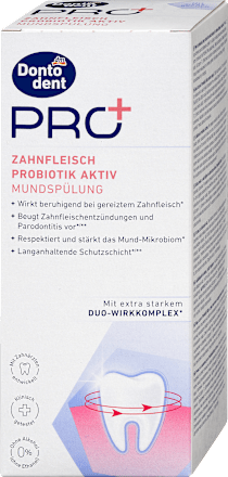 Mundspülung PRO+ Zahnfleisch Probiotik Aktiv  Dontodent PRO+