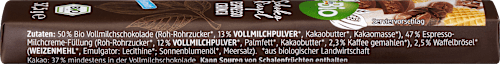 Schokoriegel Vollmilch Espresso Crunch dmBio