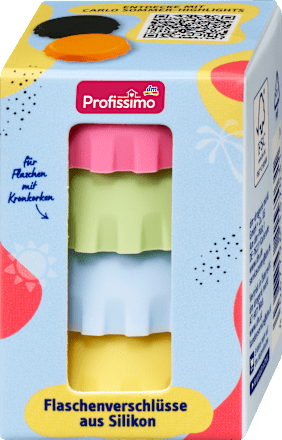 Flaschenverschlüsse aus Silikon bunt Sommerliebe  Profissimo