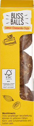 Fruchtkonfekt Bliss Balls Lemon-Cheesecake dmBio