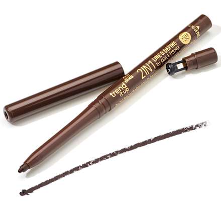 2u1 LINE & DEFINE olovka za oči i ajlajner - 030 Dark Brown trend !t up