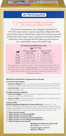 Nassfutter Hund reich an Geflügel & reich an Kalb Multipack (8x150 g) Dein Bestes