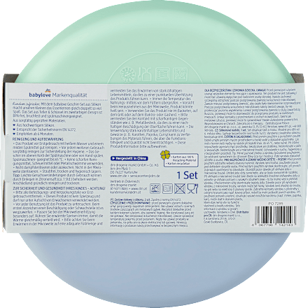 Detský riad zo silikónu, 2-dielna súprava babylove