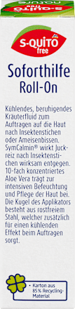 Insektenstich Anti Juckreiz Roll-on, Soforthilfe Kräuterfluid S-QUiTO free