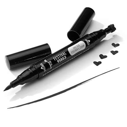 Eyeliner & Body Stamp Herz Festival Vibe trend !t up