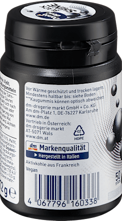 BLACK SHINE žvake sa aktivnim ugljem, ukus nana, 50 kom., sa zaslađivačima Dontodent