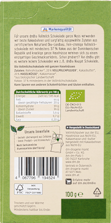 Mlečna čokolada sa lešnicima dmBio