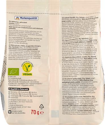 Trockenfrüchte Apfelchips dmBio