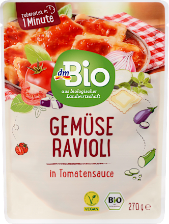 Italijanski ravioli s povrćem u umaku od paradajza dmBio