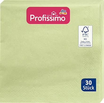 Serwetki zielone 33x33cm Profissimo
