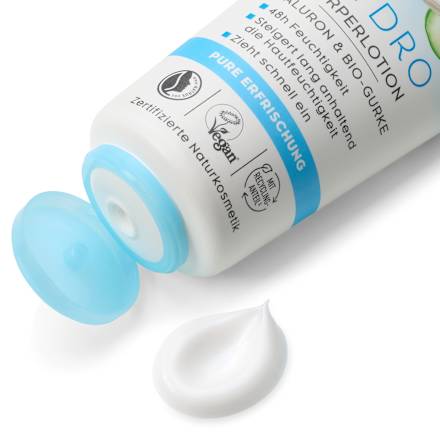 Testápoló lotion Hydro, hialuronnal és bio uborkával alverde NATURKOSMETIK