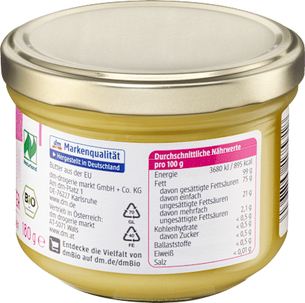 Ghee, geklärte Butter dmBio