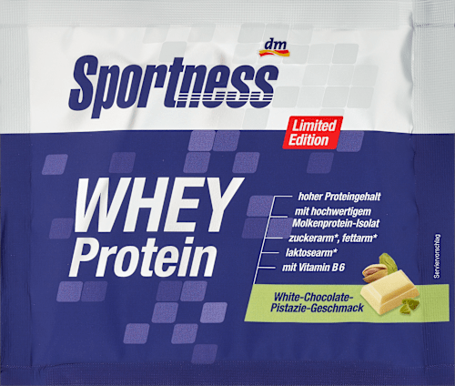 Proteínový nápoj v prášku s pistáciovou príchuťou Sportness