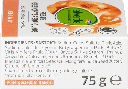 Čvrsti sapun za lice - marelica alverde NATURKOSMETIK