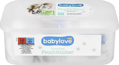Feuchttücher sensitive in Spenderbox babylove