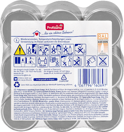 Duftlichter Frozen Orange Alu Profissimo