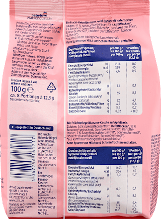 Fruchtriegel Mini-Riegel-Mix (8x12,5 g) ab 1 Jahr babylove