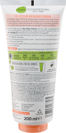 Körperlotion Bio-Pfirsich Bio-Basilikum alverde NATURKOSMETIK