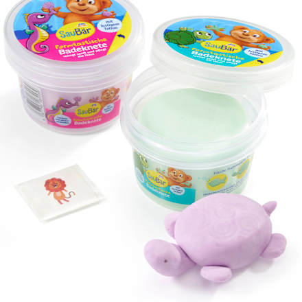 Kinder Badezusatz Formtastische Badeknete mit Tatoo  SauBär
