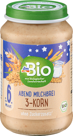 Био вечерна млечна каша 3 зърна dmBio