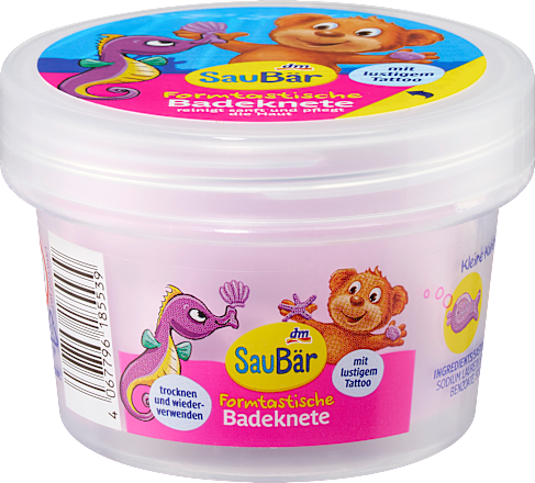 Kinder Badezusatz Formtastische Badeknete mit Tatoo  SauBär