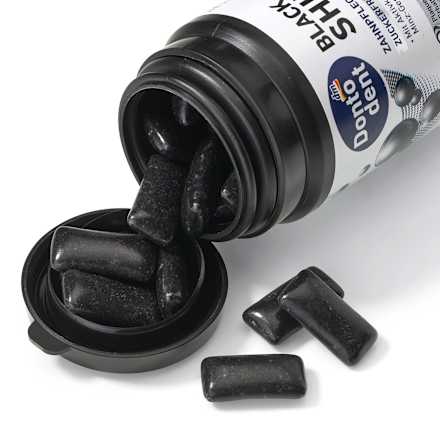 Kaugummi, Black Shine mit Aktivkohle, zuckerfrei Dontodent