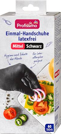 Einmalhandschuhe latexfrei schwarz Mittel Profissimo