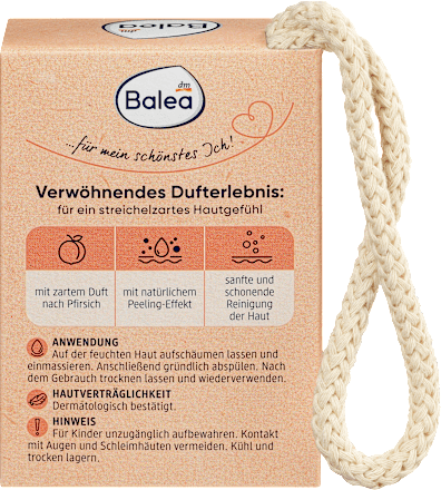 Tuhý sprchovací peeling s broskyňovou vôňou Balea