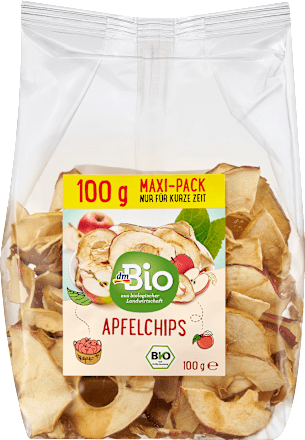Trockenfrüchte Apfelchips Maxi-Pack dmBio