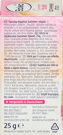 Feste Körperpflege Schimmer Stick Summer Island Balea