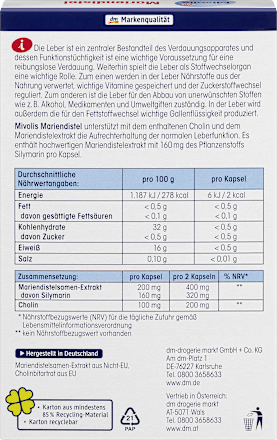 Supliment alimentar cu extract de semințe de armurariu și colină Mivolis