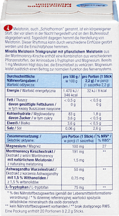 Granulato con melatonina vegetale ai frutti bosco da bere Mivolis