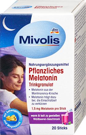 Granulato con melatonina vegetale ai frutti bosco da bere Mivolis