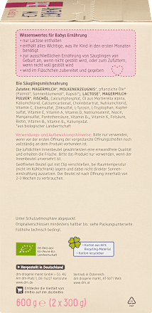 Anfangsmilch Pre von Geburt an dmBio