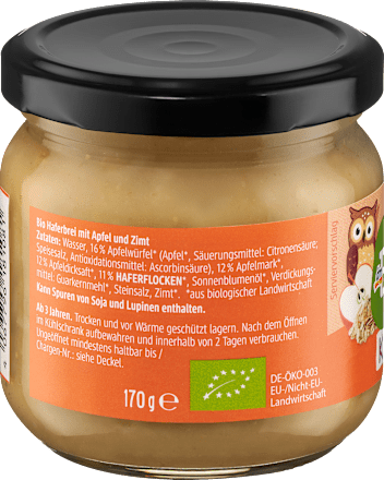 Porridge mela e cannella, 3+ anni dmBio