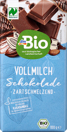 Tavoletta di cioccolato al latte bio dmBio