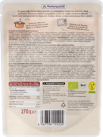 Nudeln, Ravioli mit Gemüsefüllung dmBio